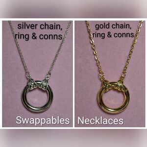 Handmade Swappables Necklaces, In Your Choice Of Colors! One Chain, Many Looks